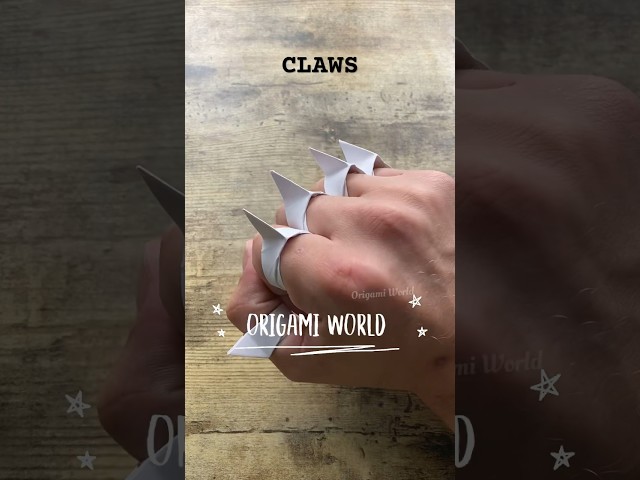 EASY PAPER CLAWS ORIGAMI TUTORIAL STEP BY STEP | WOLF CLAWS ORIGAMI FOLDING | DIY WOLVERINE CLAWS