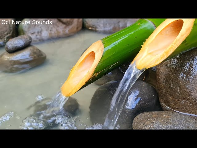 Very Calm And Peaceful, Bamboo Water Sounds For Relax, Healing & Stress Relief