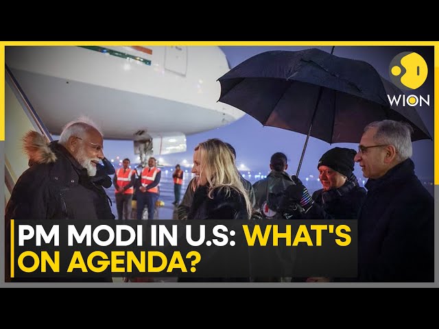 PM Narendra Modi Arrives In Washington DC; Two-Day Visit To Focus On Immigration & Energy | WION