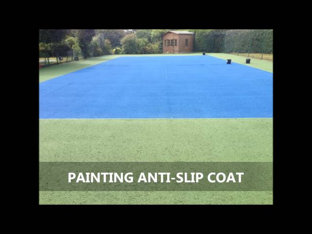 Tarmac Tennis Court Maintenance - Power Wash and Recolouring Manchester