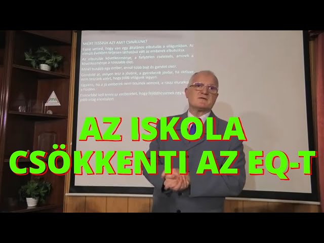 Az iskola csökkenti az EQ-t - Szedlacsik Miklós mester-coach