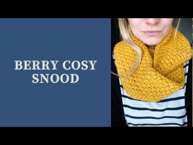 Berry cosy snood crochet pattern