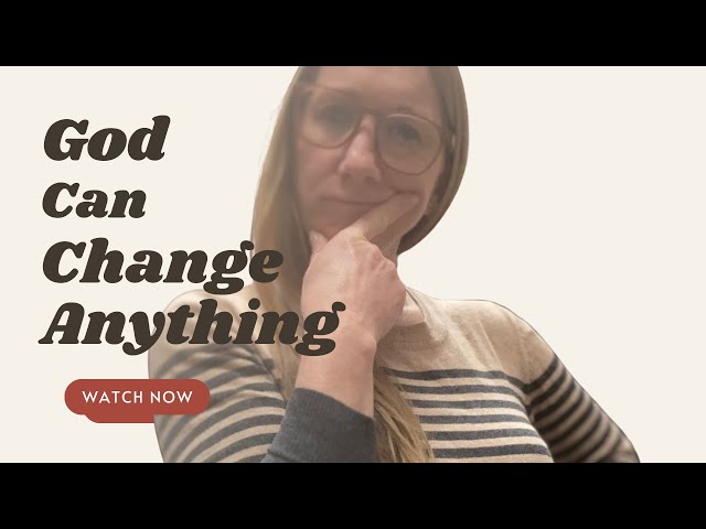 Things don’t just happen BUT God can change anything