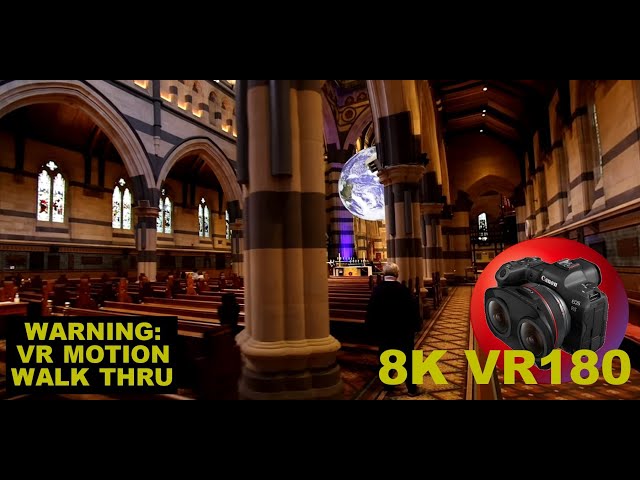 8K VR180 ST PAUL'S CATHEDRAL in MELBOURNE VICTORIA walk through of Anglican church 3D Travel/Music