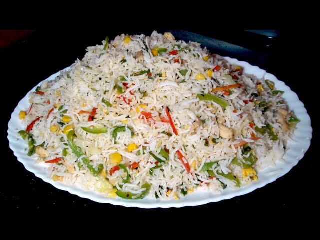 Vegetable Fried Rice Recipe - Fried Rice Restaurant Style - Chinese Fry Rice Recipe