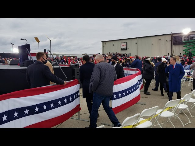 Trump Rally Waterford Michigan 2020 - Ben Carson, Rick Grenell and others arriving.