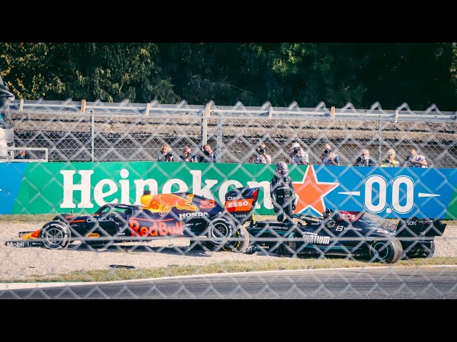 F1 | Otra perspectiva del accidente de Verstappen y Hamilton | Abuchean a Hamilton desde la grada 🔊