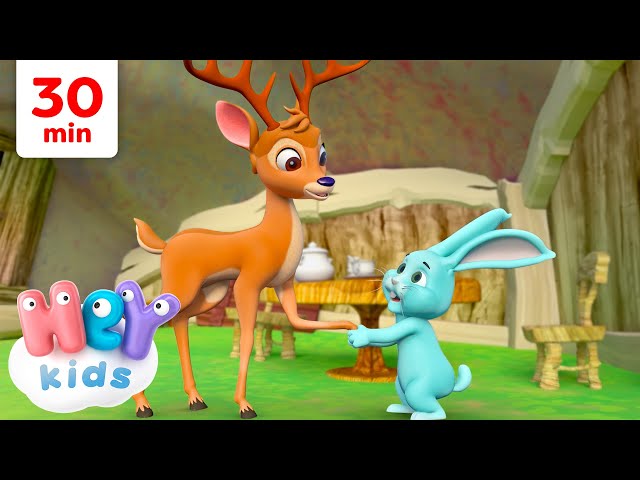 Dans Sa Maison Un Grand Cerf, et plus de chansons ! 🦌 | HeyKids Comptines pour bébé | Animaj Kids