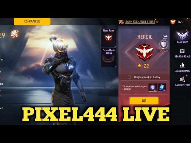 free fire live with pixel444 #freefirelive #freefrie