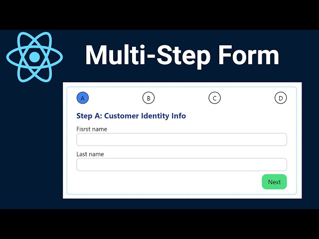 Multi-step Form With React js, Next js and Tailwind CSS