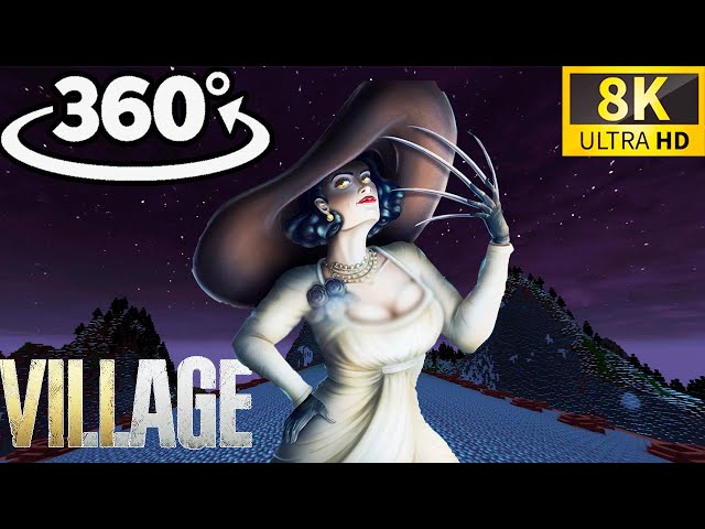 Lady Dimitrescu in Maincraft ||  Resident Evil Village 8K || 360 Video