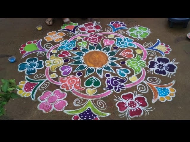 kanuma rangoli🙏🙏#kanuma#muggulu#village#godavari#tradition#kolam#navaratri #amma#minivlog#viralvideo