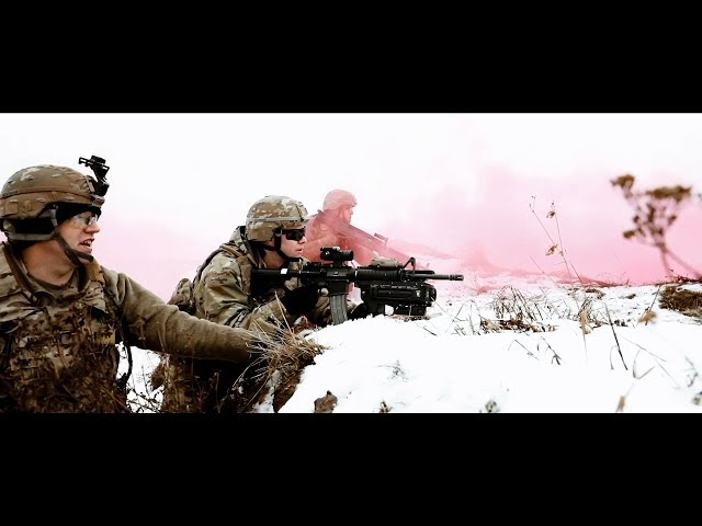 Multinational coalition winter live-fire training