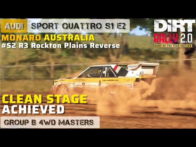 Audi Sport quattro S1 E2 - DiRT Rally 2.0 GROUP B 4WD MASTERS - Rockton Plains Reverse - Australia