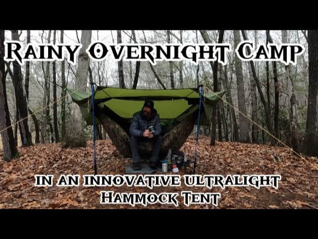 Hammock Camping In The Rain- Testing The TravelBird- All in One- Sky Nest Hammock Tent