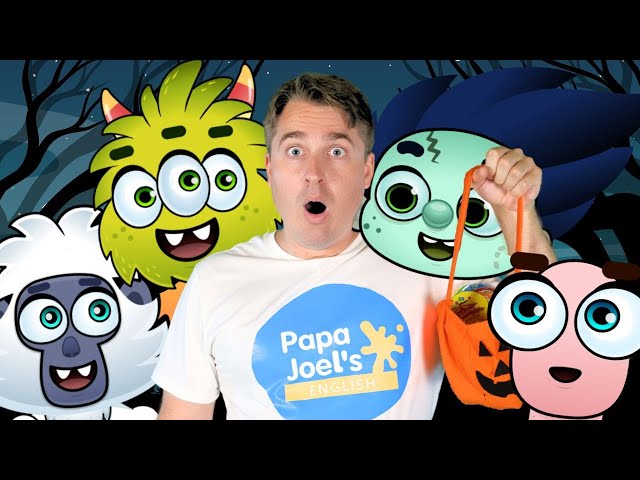 Five Baby Monsters Want to Trick or Treat | Spooky Halloween Songs by Papa Joel’s English