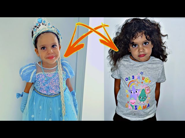 Amira passe toute la journée en Elsa de la Reine des neiges🛍❤️