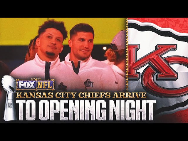 The Kansas City Chiefs arrive at Super Bowl Opening Night | Super Bowl LIX Opening Night