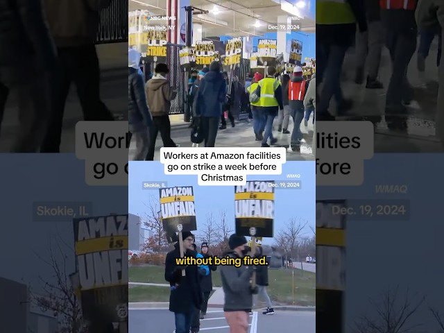 Workers at Amazon facilities go on strike a week before Christmas