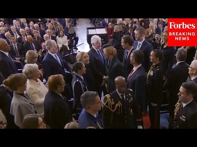 Ivanka Trump Talks With Bill, Hillary Clinton As Dignitaries Depart Capitol Rotunda | Inauguration