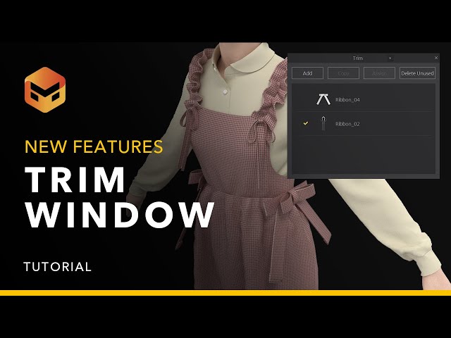 Marvelous Designer 2024.1: Trim Window