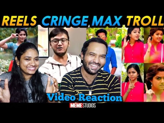 Instagram Cringe Reels Troll Video Reaction😜🤭😁🤣 | Meme Studio's  | Tamil Couple Reaction