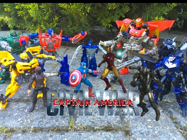 Transformers VS Captain America: Civil War  | Stop Motion Parody |