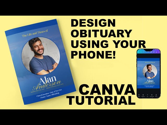 Use Canva to Design Obituary on an iPhone Step by Step Tutorial