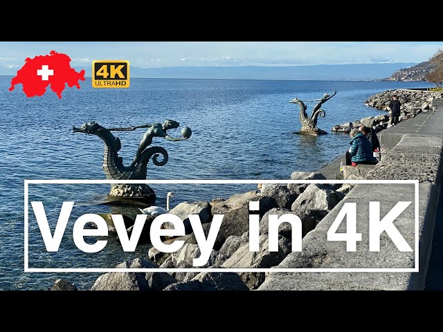 Vevey Switzerland driving tour 4K 60fps (UHD)