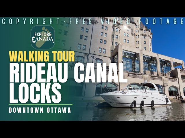 Locks at Rideau Canal in Downtown Ottawa, Canada | Copyright-Free Video