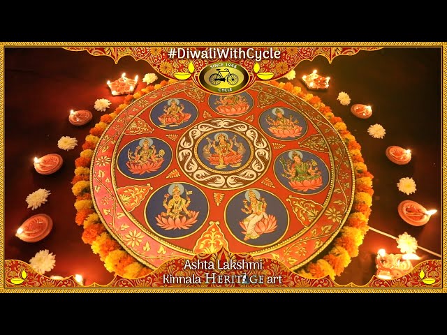 Diwali 2022 l Divine Art with Cycle I Traditional Kinnala Art on Ashta Lakshmi