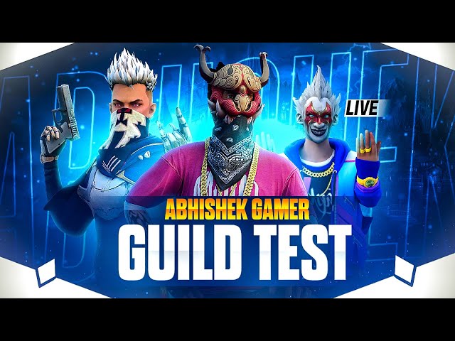 🔴FREE FIRE LIVE GUILD TEST CUSTOM ROOM | FF LIVE GUILD TEST |#fflive #liveguildtest #abhishekgamer