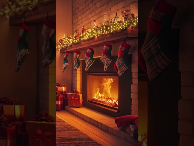 Christmas Jazz Instrumental Music and Crackling Fireplace 🔥