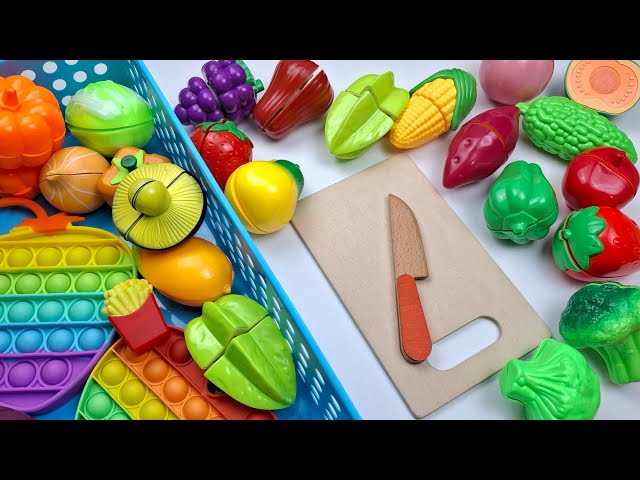 Satisfying Video | Cutting Plastic Mango Apple Grapes Paprika | Fruits and Vegetables ASMR