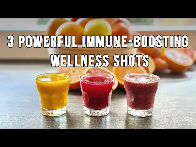 3 Powerful Immune-Boosting wellness shots to supercharge your health! #ginger #turmeric