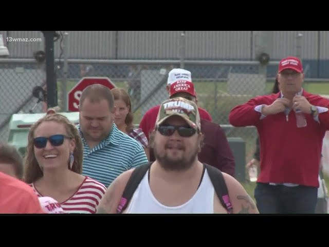 Macon Trump supporters check in to MAGA rally