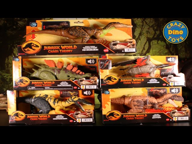 5 New Jurassic World Chaos Theory Dinosaur Toys unboxed 2025 @target Huge Shopping Spree @netflix