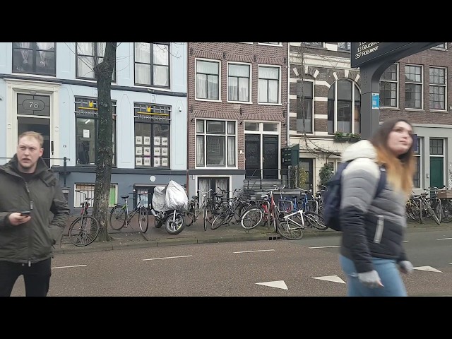 Amsterdam from the tram.  Winter 2017, Line 17: CS to Elandsgracht