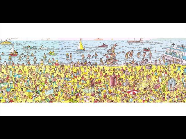 Where is Wally?Find Wally  a.k.a Waldo in the beach 360