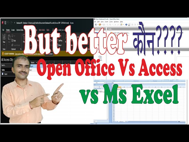 Microsoft Excel vs Microsoft Access vs Open office Base@COMPUTEREXCELSOLUTION #access #excel