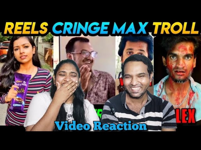 Instagram Cringe Reels Troll Video Reaction😜🤭😁🤣 | Meme Studio's  | Tamil Couple Reaction