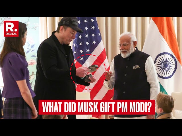 Elon Musk Surprises PM Modi With Epic Gift, PM Returns Favour | Watch