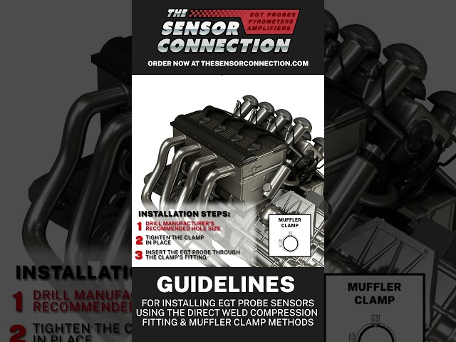 Guidelines How to Install EGT Exhaust Gas Temperature Sensor Direct Weld, Muffler Clamp Methods