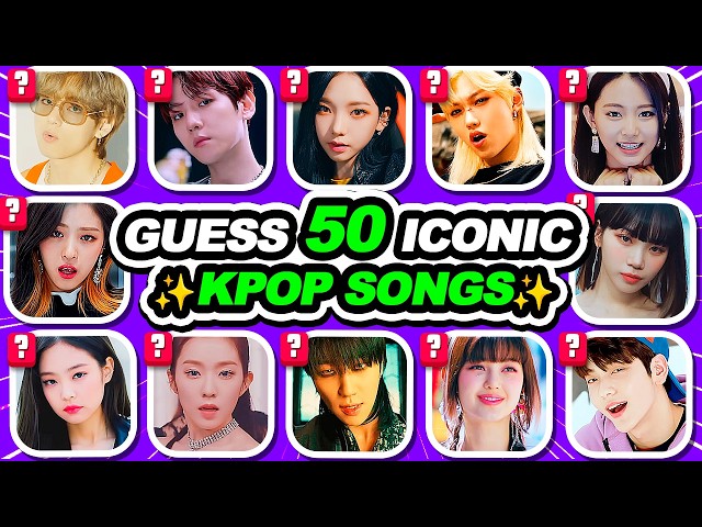 GUESS 50 KPOP SONGS (ICONIC & POPULAR KPOP SONGS) 🔥 KPOP QUIZ 2024