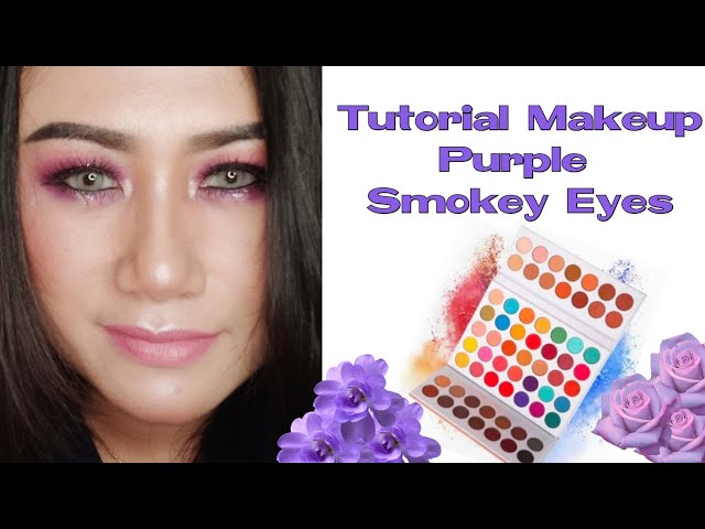 Tutorial Makeup Purple Smokey Eyes 💜 || Beauty Glazed Eyeshadow Palette