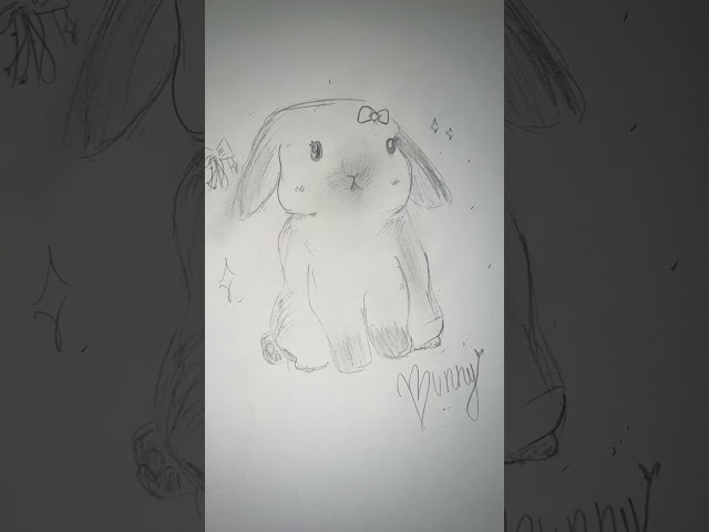 Drawing ✍️ a bunny x✨🌅💖 ||#subscribe #cute