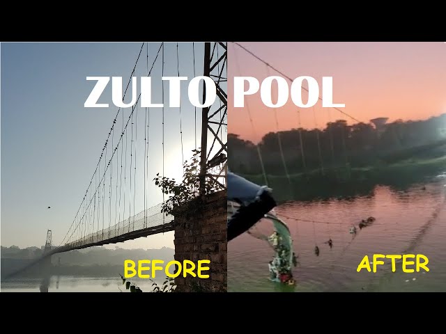 ZULTO POOL - Fallen witness of Morbi's history | Hanging Bridge