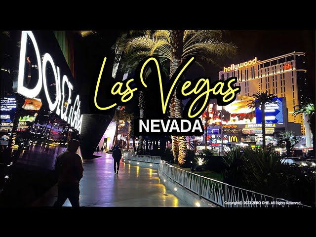 Las Vegas Strip Walking tour at night 🇺🇸 Las Vegas, Nevada, USA. Travel Guide, [4K HDR]