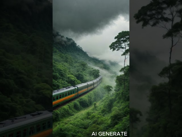 Nature tourism on a luxury train #ai #shorts #nature #train #travel #ธรรมชาติ #รถไฟ #ฟีด #มาแรง