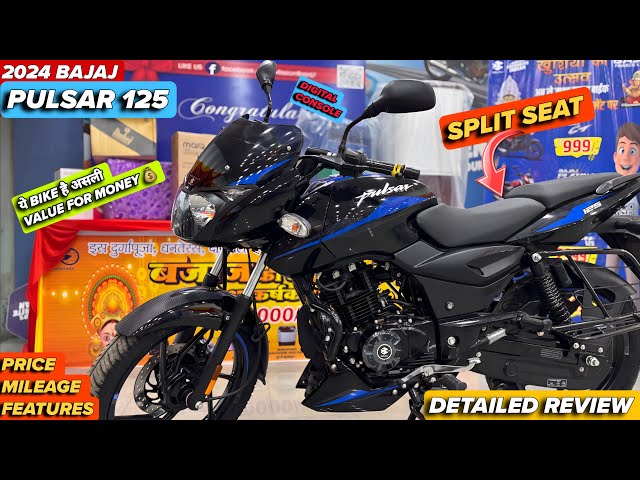 2024 Bajaj Pulsar 125 Split Seat,Digital Meter and Carbon Fibre Graphics Detailed Review #bajaj #125